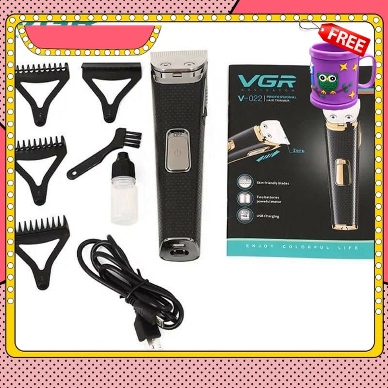 FREE GIFT Original VGR V-022 Professional Rechargeable Hair Trimmer Hair Clipper V022