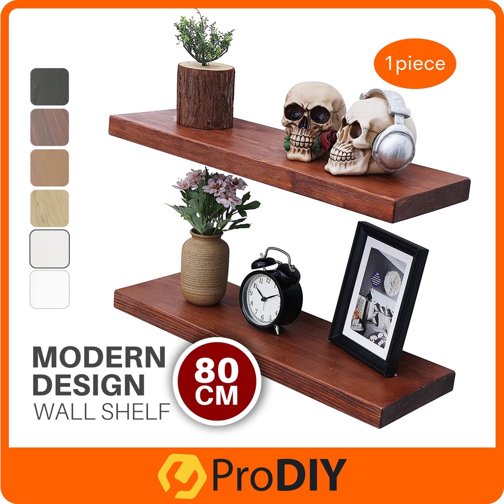 PRODIY 80CM DIY Shelf Floating Wall Shelf 80cm Wall Shelves Rack