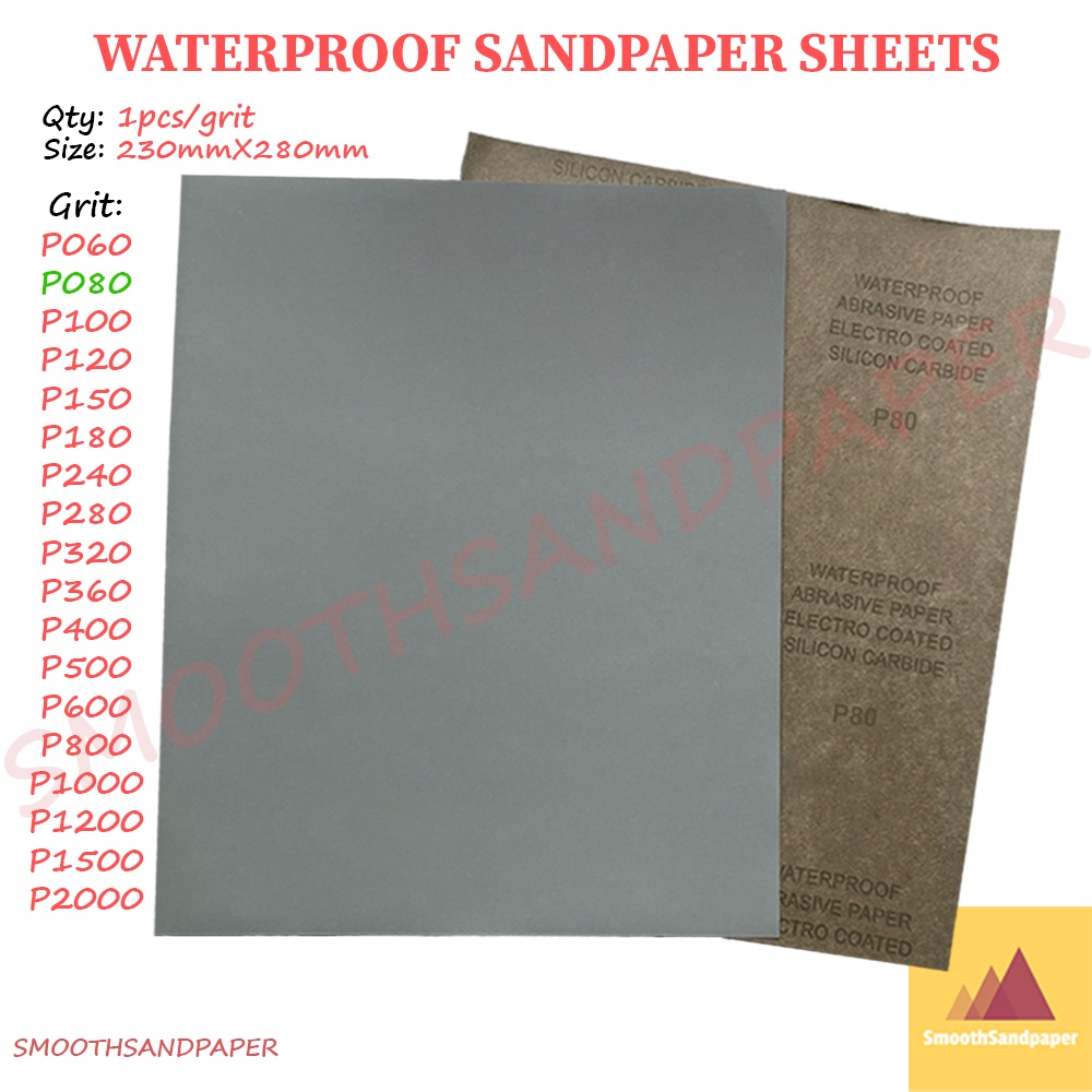 [Ready Stock] Waterproof Sandpaper 9"x11" P060-P2000 | Kertas Pasir Cat Kereta, Kayu, Logam | 防水砂纸 汽车木工 image 7