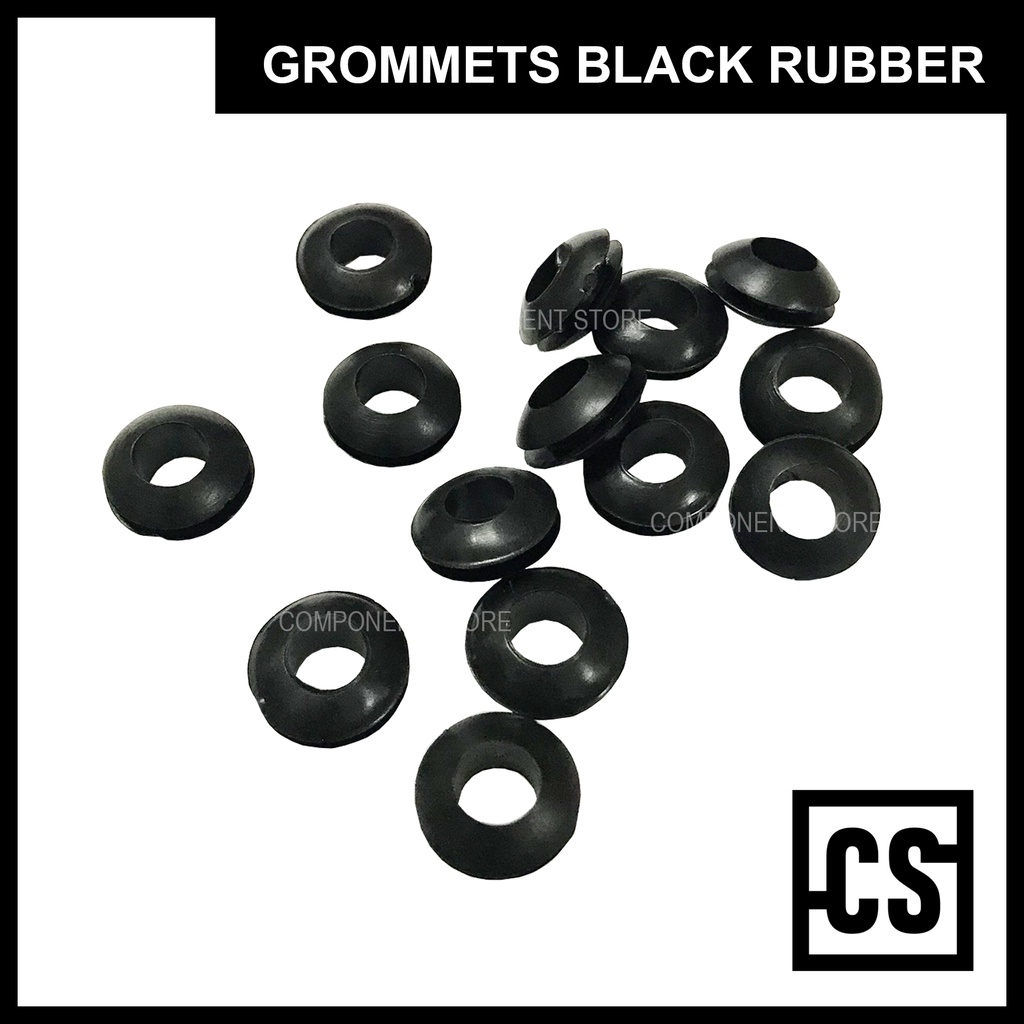 10PCS/LOT Grommets Black Soft Rubber Wiring Grommets Ring Cable 3mm/4mm