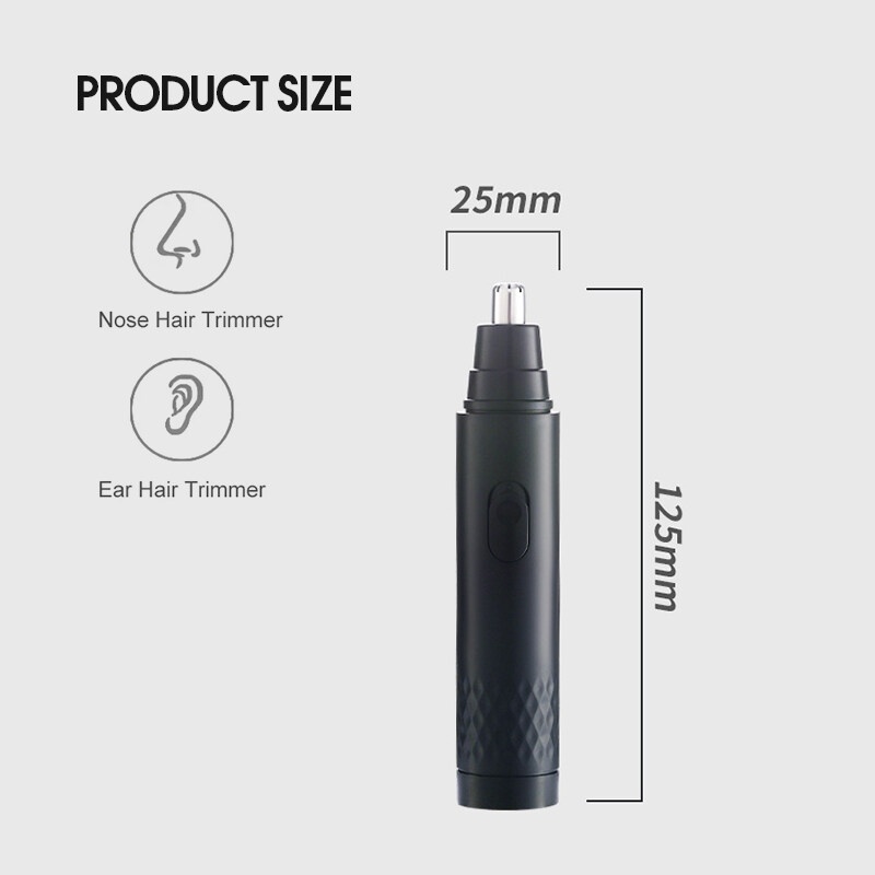 [Local Seller] EXTRA GIFT Nose Hair Trimmer Portable Electric Nose Trimmer Removeble Cutter Head Double-edged