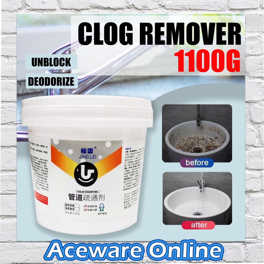 1100g Clog Free Clog Remover Pipe Plug Terminator Toilet Bathroom Sink