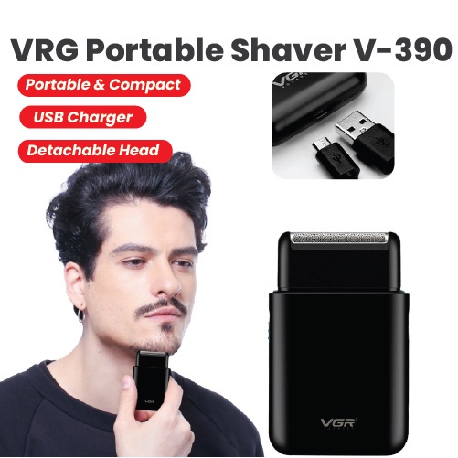 VGR V-390 Portable Rechargeable Cordless Shaver Electric Mini Hand ...