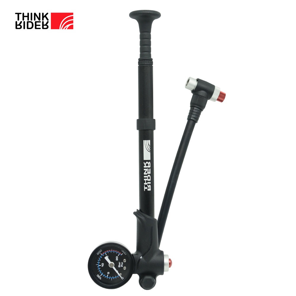 NEW ThinkRider Portable Highpressure 300psi Bike Air Pump with Gauge