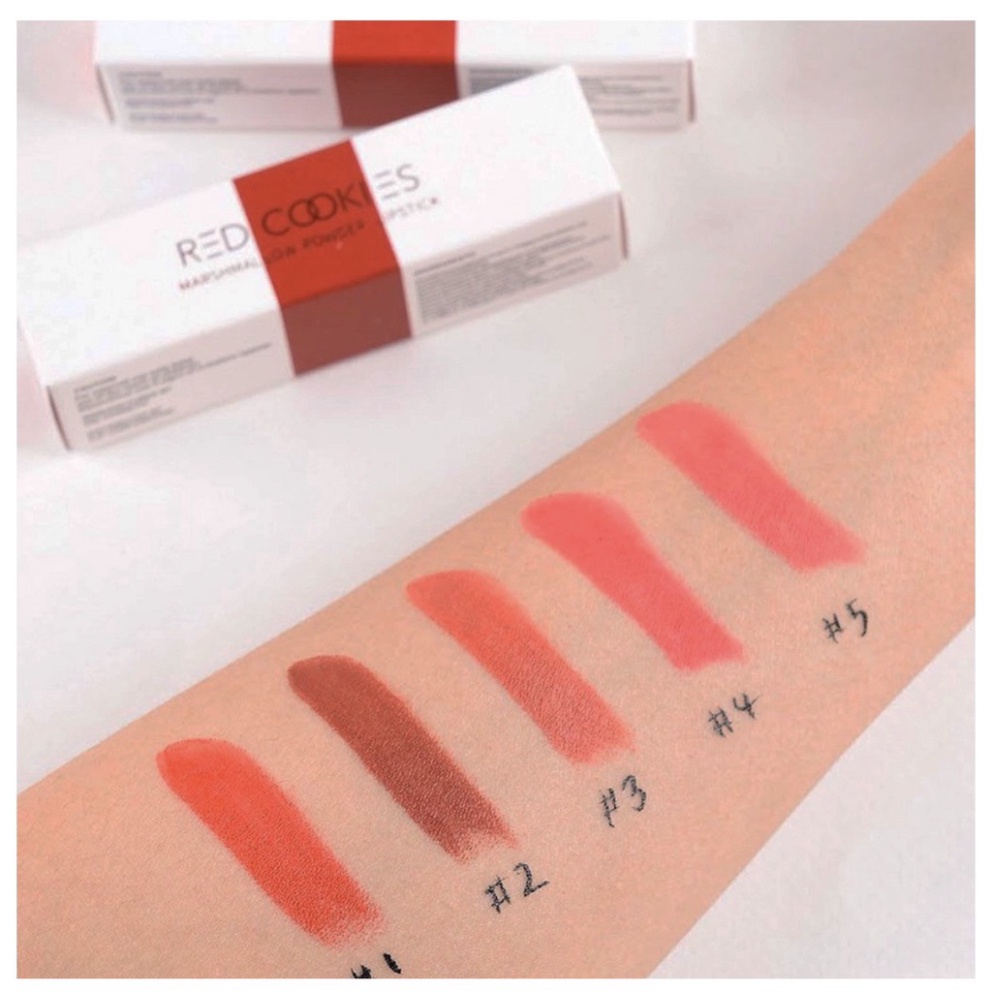 Marshmallow Powder Lipstick Red Cookies ZeroshopQN14