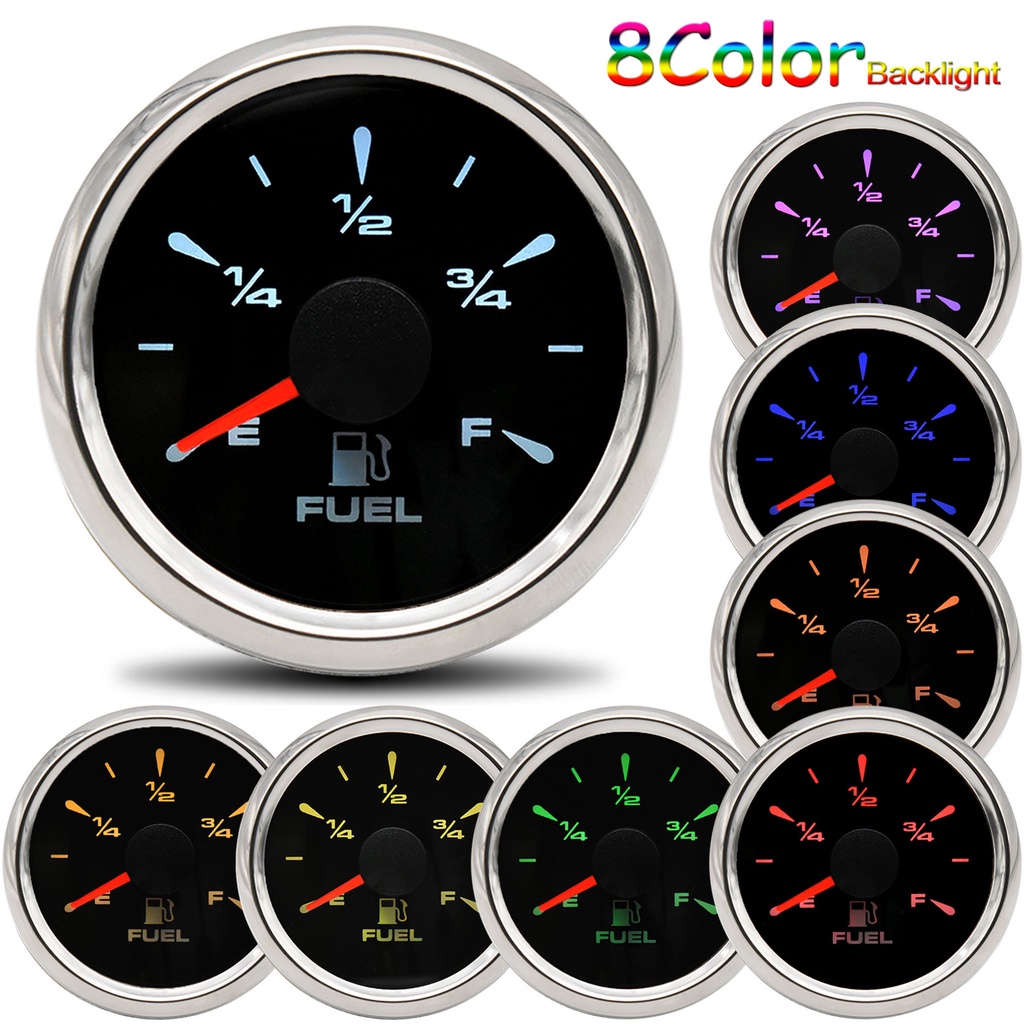 7 Colors Backlight Car Marine Boat Water Level Gauge Oil Tank Fuel Level Indication For 0 190 4939