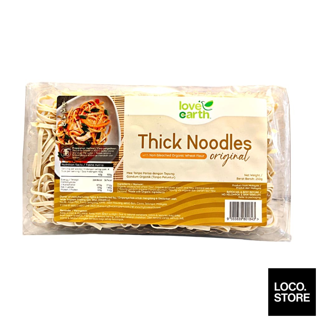 Love Earth Thick Noodles Original 250g Shopee Malaysia