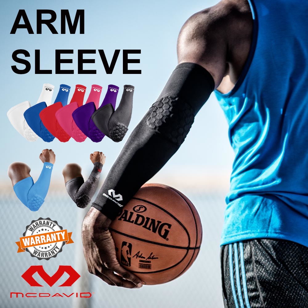 MCDAVID Hex Pad Compression Arm Sleeve Sport Basketball Hex Shooter Arm ...