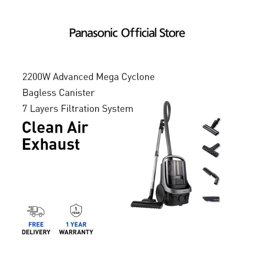 PANASONIC CANISTER VACUUM CLEANER WITH HEPA FILTER MC-CL609 2200W CYCLONE BAGLESS MC-CL609HV47 HA7