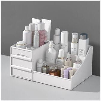 FREE GIFT  Cosmetic storage box desktop drawer large-capacity makeup rack box dressing table lipstick dust-proof
