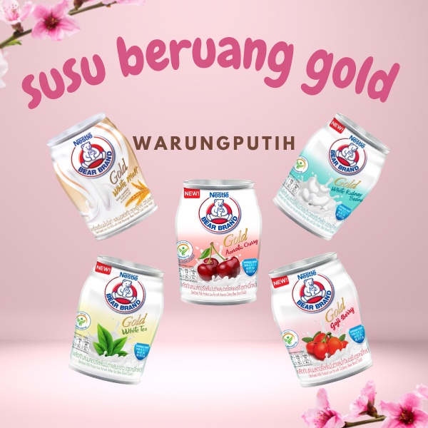Nestle Bear Brand Gold MilkSusu Beruang / white tea/ acerola cherry