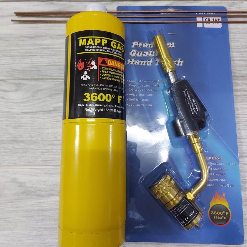 (OFFER!) MAPP Gas Brazing Soldering Propane Welding Plumbing SINGLE Torch 707 Gun SUN EYE Hand Ignition COPPER