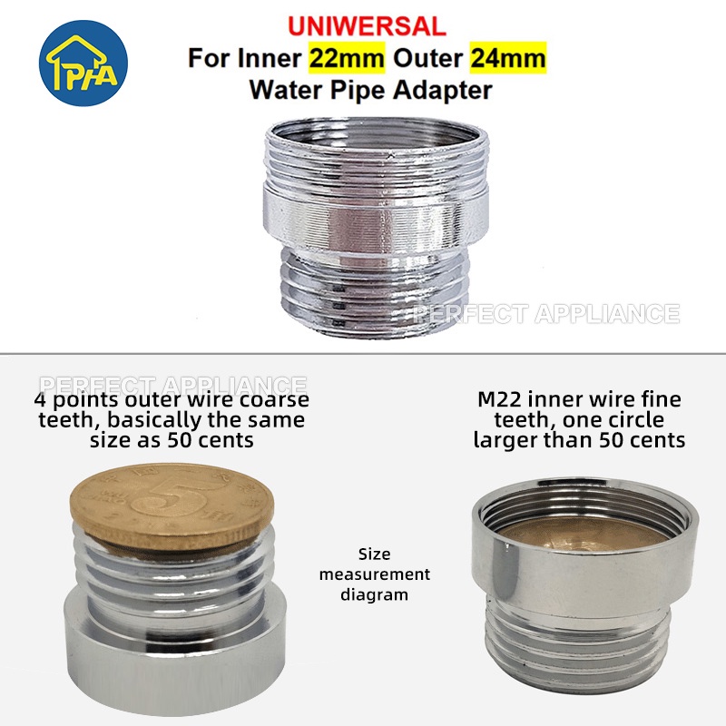 Universal Faucet Adapter Tap Connector Hose Pipe Kitchen Bathroom