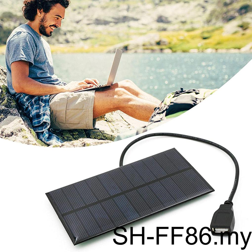 5 5V 1 65W Solar Panel Power Bank USB Smartphone Charger Charging Board Device Camping Hiking Backpacking Travel