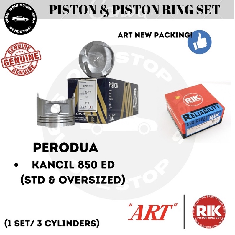 PERODUA KANCIL 850 ED JAPAN ART PISTON SET/ RIK PISTON RING 12915 (STD/ 020/ 040) Shopee Malaysia