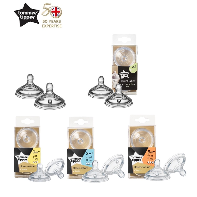Tommee Tippee Closer to Nature Super Soft teat, SlowFlow,Fast Medium