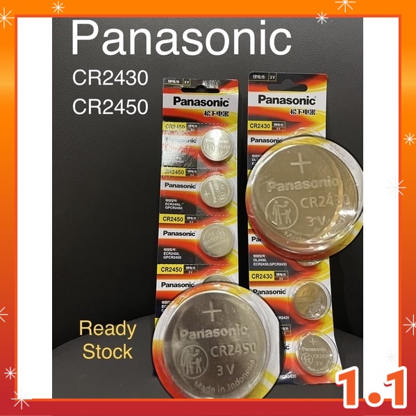 Panasonic Lithium Battery 3V CR2430 CR2450 Button Cell Coin Batteries