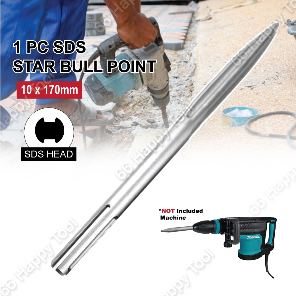 SDS Concrete Chisel Set 1pc Multipurpose Point/Flat/Scaling/Star Point