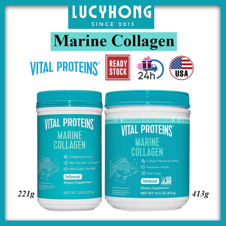 Vital Proteins Marine Collagen Peptides Powder Supplement for Skin Hair Nail Joint