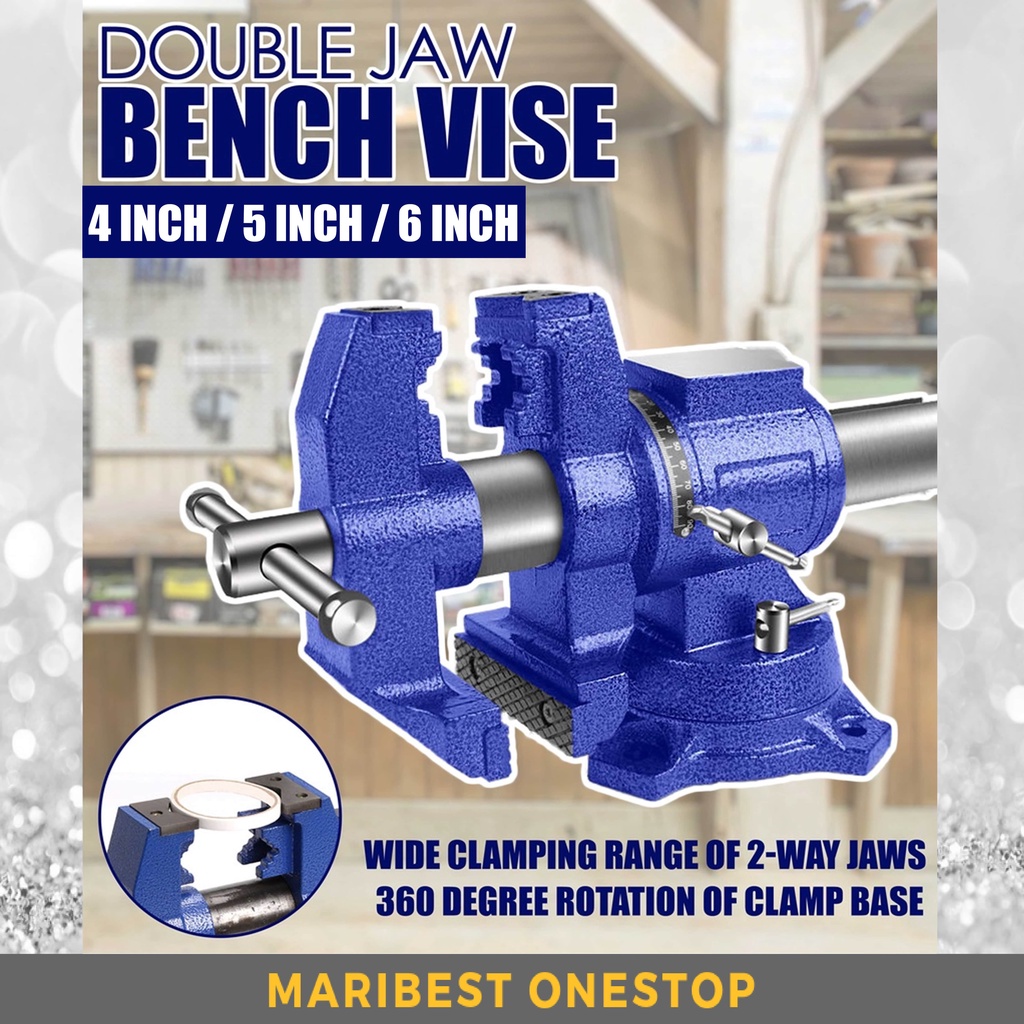 4" / 5" / 6" Swivel Base Bench Vise Heavy Duty MultiPurpose Bench Vise