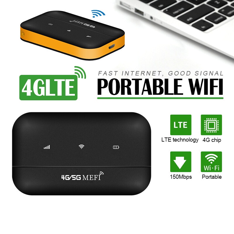 Penghala Wifi Modem Penghala 4G Lte dengan Port LAN 4G/5G 150Mbps Menyokong Po Kad SIM