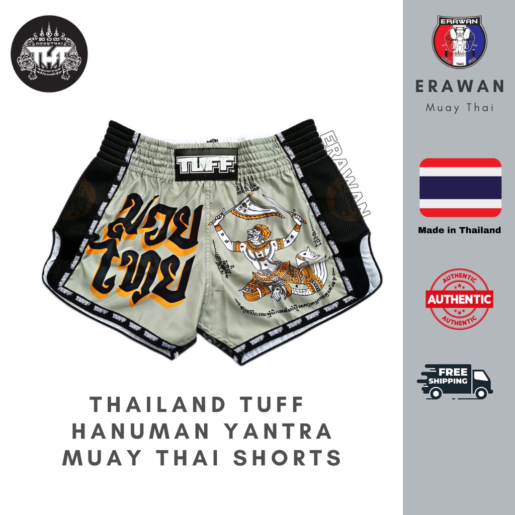 Muay Thai Shorts / Boxing Trunks Thailand TUFF Retro (206 Hanuman ...