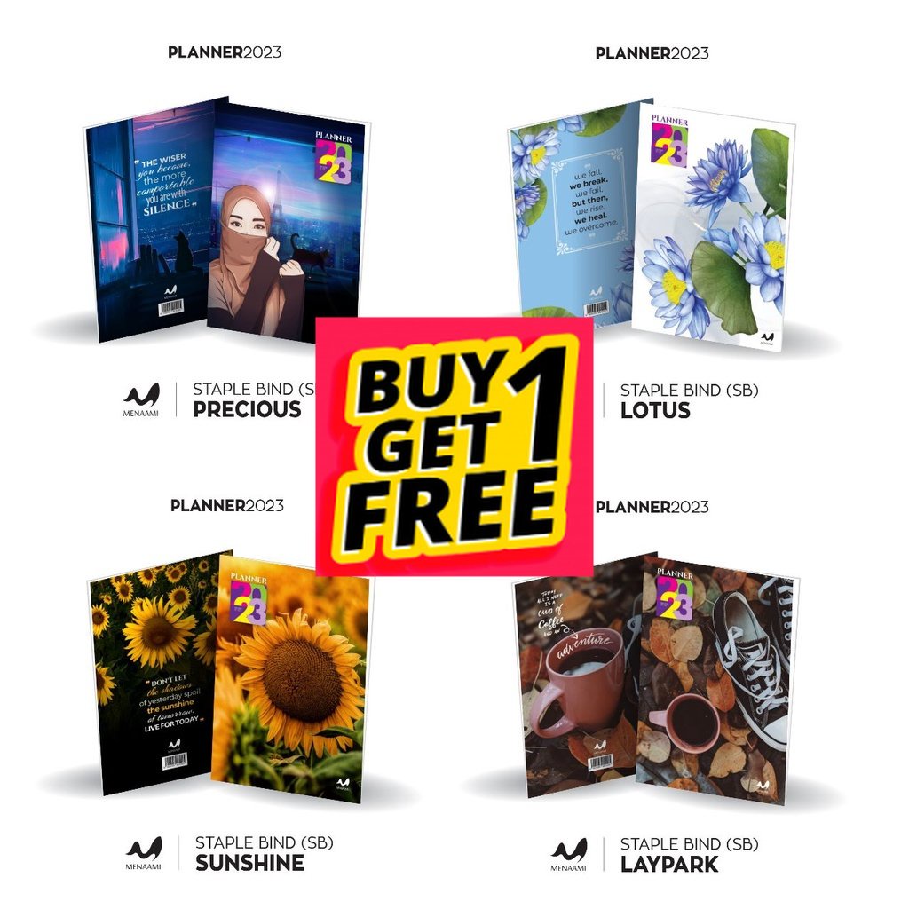 [ BUY 1 FREE 1 ] Planner Book 2023 8 Exclusive Design with Best