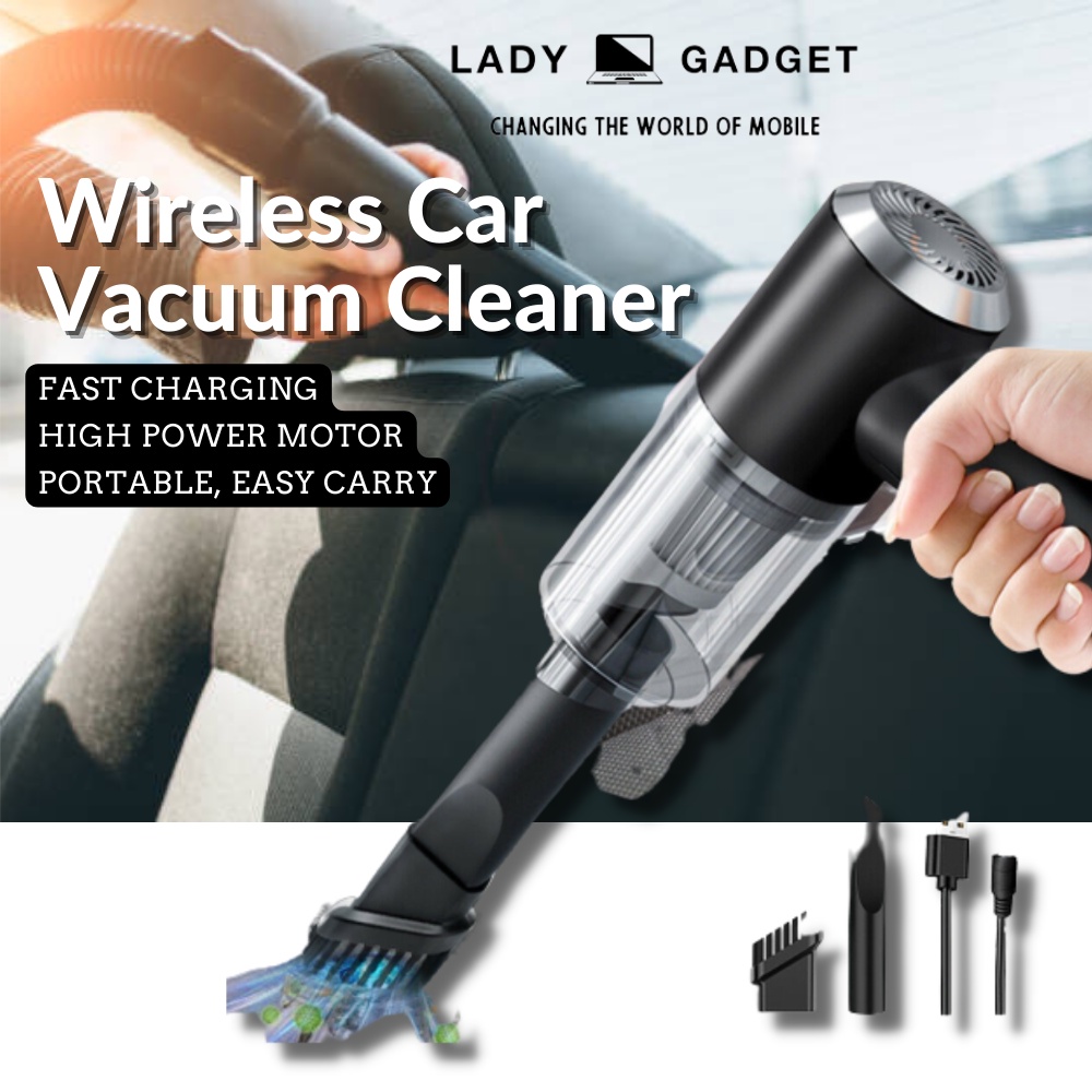 9000Pa Mini Cordless Vacuum Cleaner Rechargeable & Portable Wireless ...