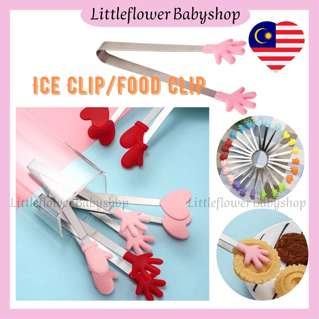 Stainless Steel Tong Food Clip BBQ Tongs Tweezer Penyepit Makanan