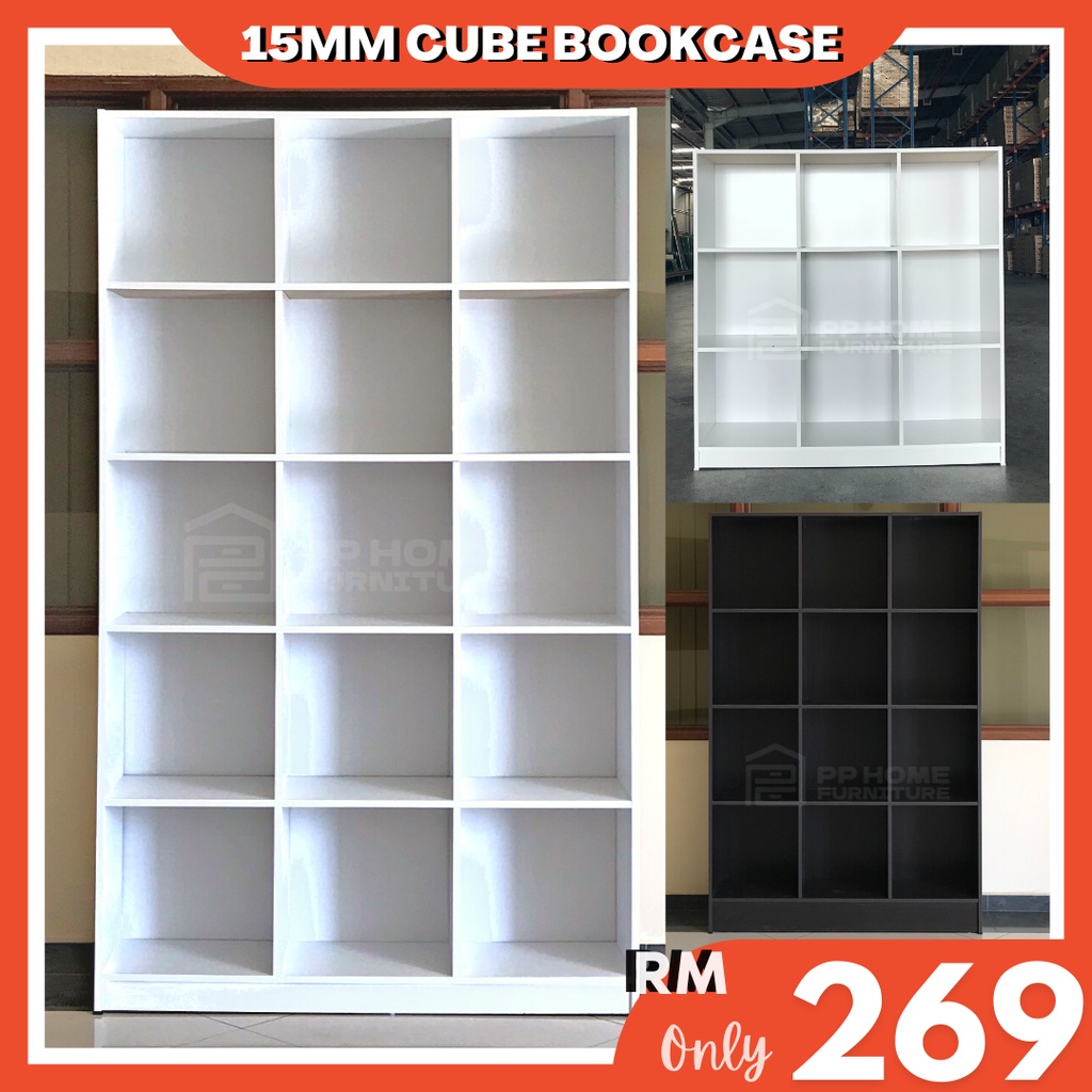 [2.2 Jimat] 9/12/15 Cubes BookshelfRak Buku Murah BerpetakAlmari Buku
