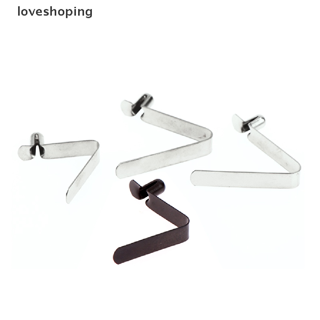 [loveshoping] 10Pcs Snap Locking Kayak Paddle Spring Clip Tent Pole Single Button Awning Rowing V-shaped Spring Tube Inner Telescopic Positioning Spring Clip 5-5.5mm [my]