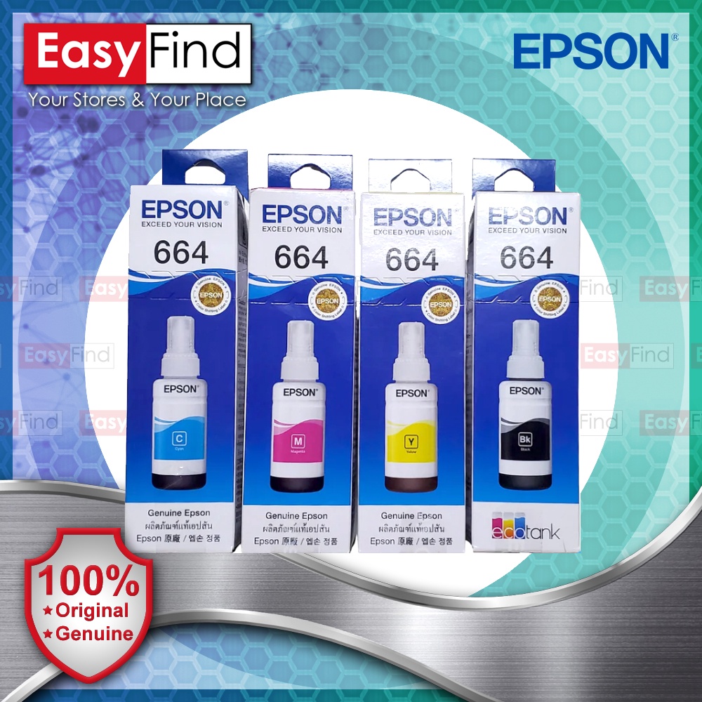 ORIGINAL EPSON T664 ink for PRINTER L120 L210 L360 L405 L565 L1300 ink ...