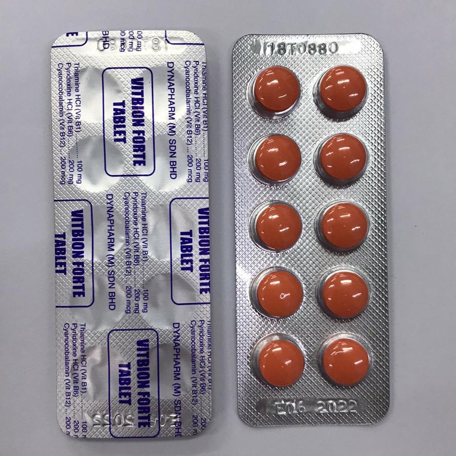 VITBION FORTE [VITAMIN B1,B6,B12] TABLETS 10S Shopee Malaysia