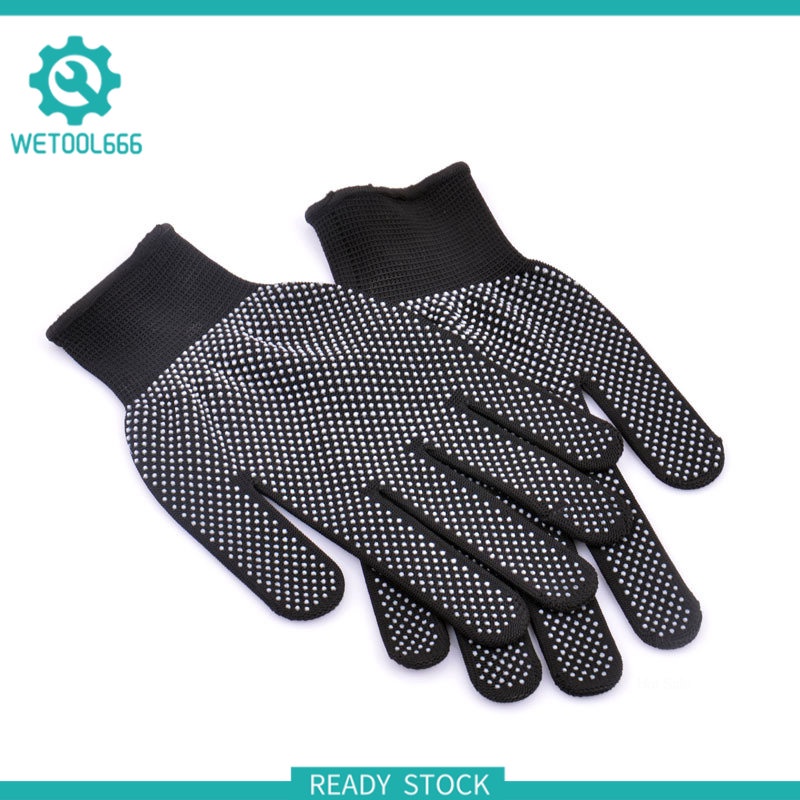 Gloves Black Dot Fishing Eel Labor Protection Anti Slip Sport Gardening Work with Grid Dot 防滑园艺工业手