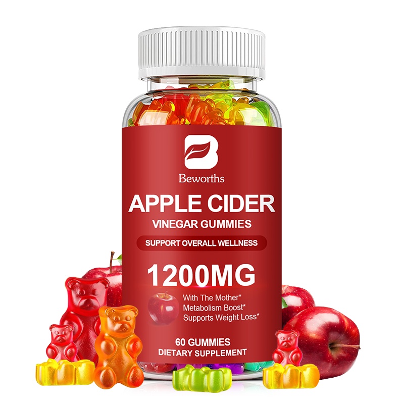 Beworths Natural Slimming Apple Cider Gummies Weight Loss Cider Vinegar Bear Gummies