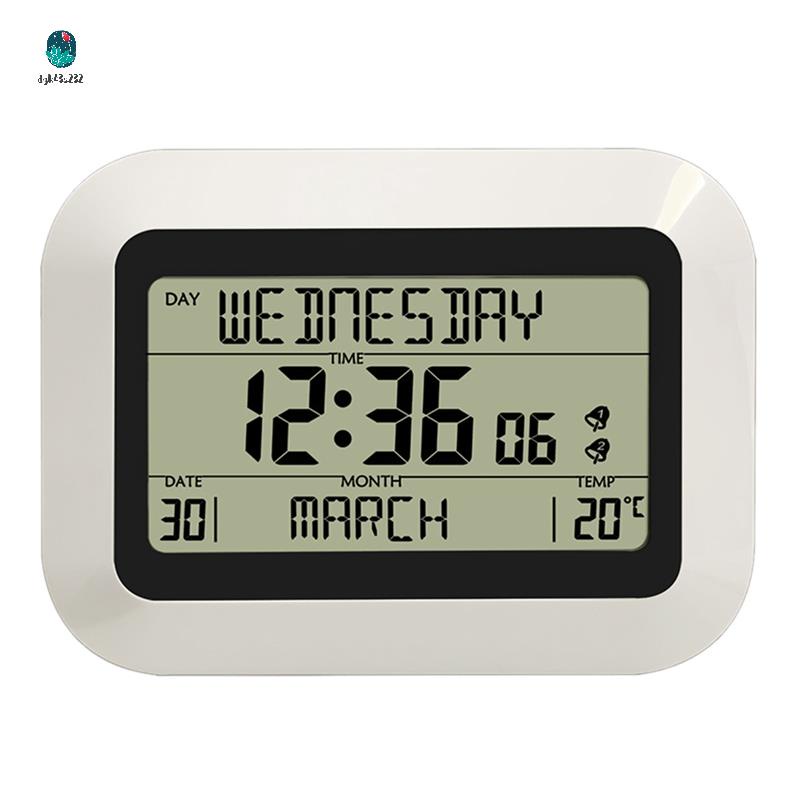 Desk Clocks Digital Wall Clock Simple Large LCD Alarm Clock with