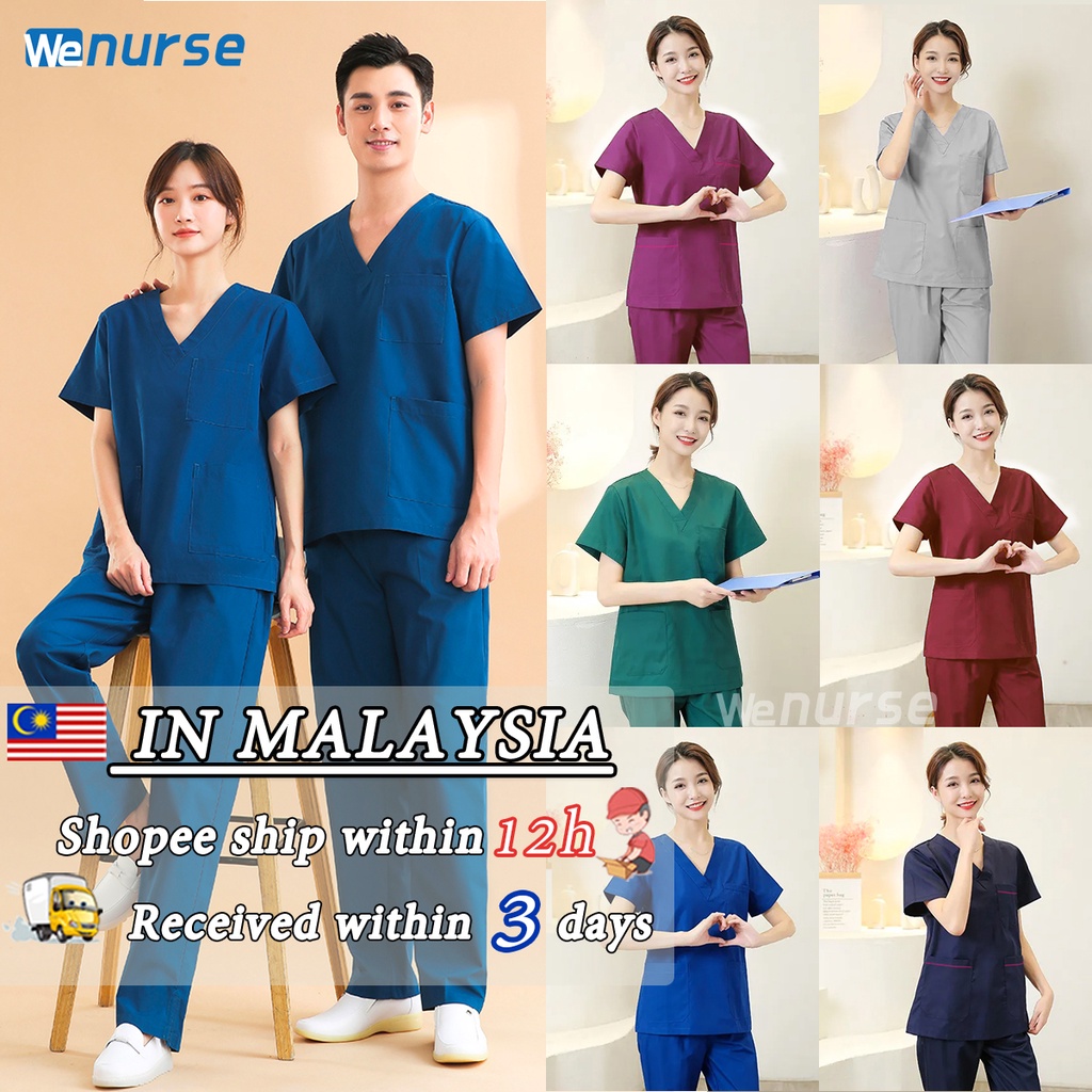 【🇲🇾MALAYSIA READY STOCK】 MEDICAL SCRUB SUIT BAJU SCRUB TOP+PANTS