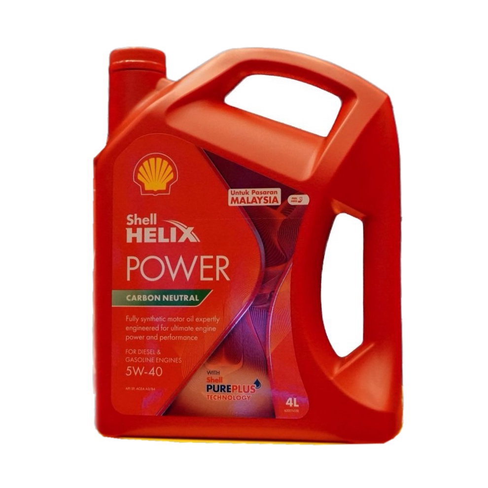 Shell Helix POWER Fully Synthetic 4W40 SN PLUS Engine Oil (4L) (PASARAN ...