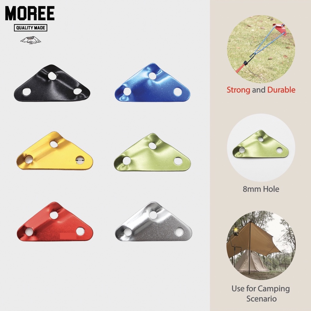 Outdoor Camping Rope Tensioner Wind Rope Triangle 8mm Hole Penegang Tali Tarp Flysheet Adjuster