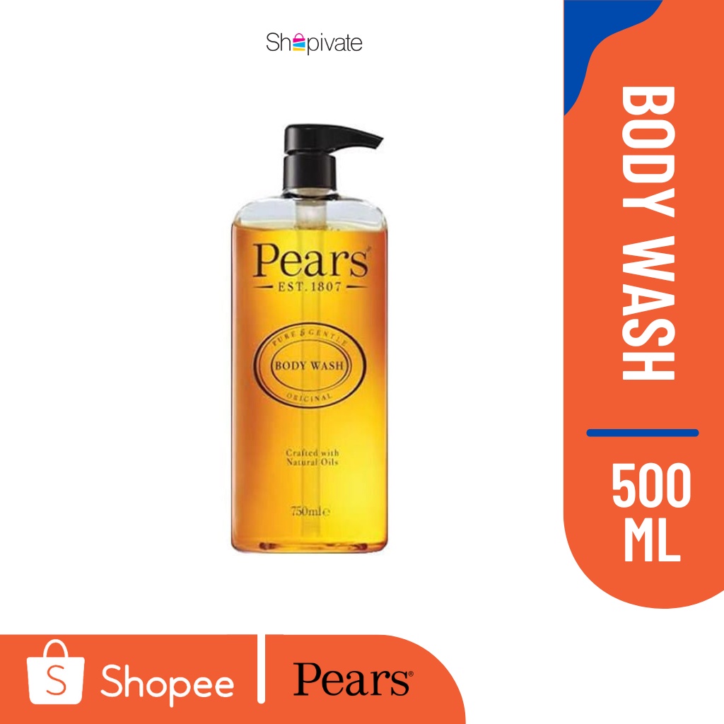 Pears Pure And Gentle Natural Oils Body Wash 500ml Shopee Malaysia