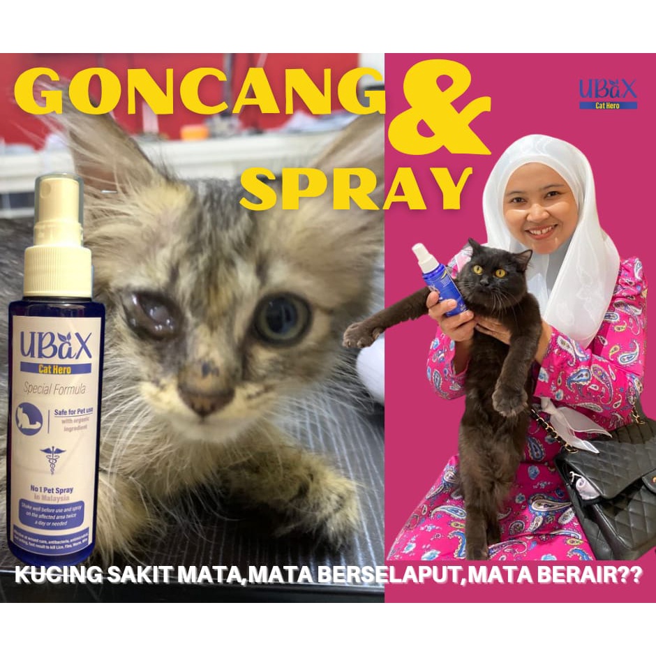 Ubax Spray Kucing/Ubat Kutu Kucing/Pet Spray/Selsema/luka bukan SPORO