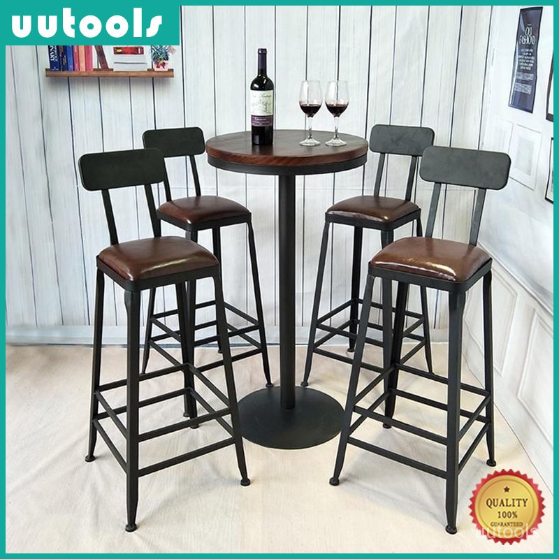 ins Solid Wood Bar Stool High Chair Wrought Iron Bar Stool Home Dining