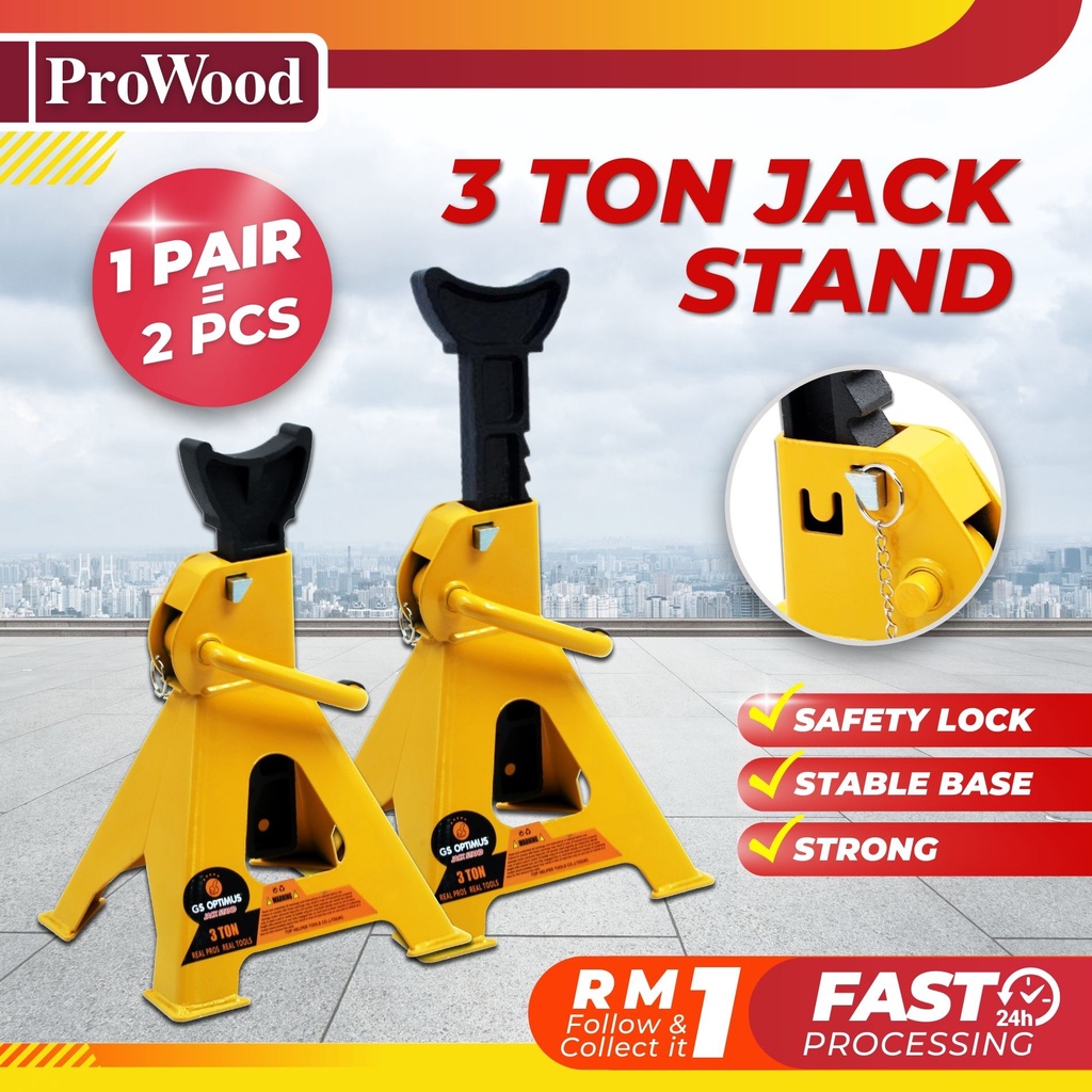 PROWOOD GS OPTIMUS / HONGMA 3 Ton Heavy Duty Jack Stand Jack Kereta 3