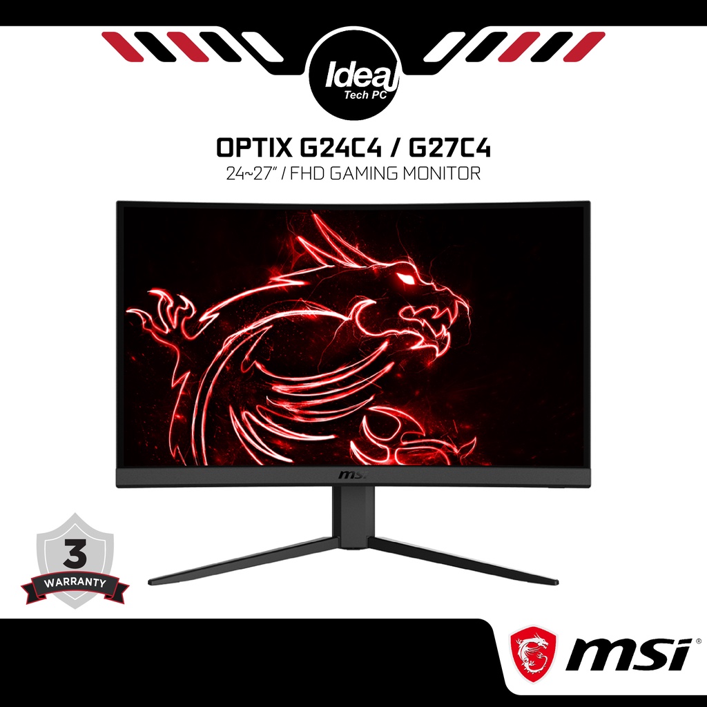MSI Optix G24C4 & G27C4 24"/27" AMD FreeSync Premium Curved Gaming