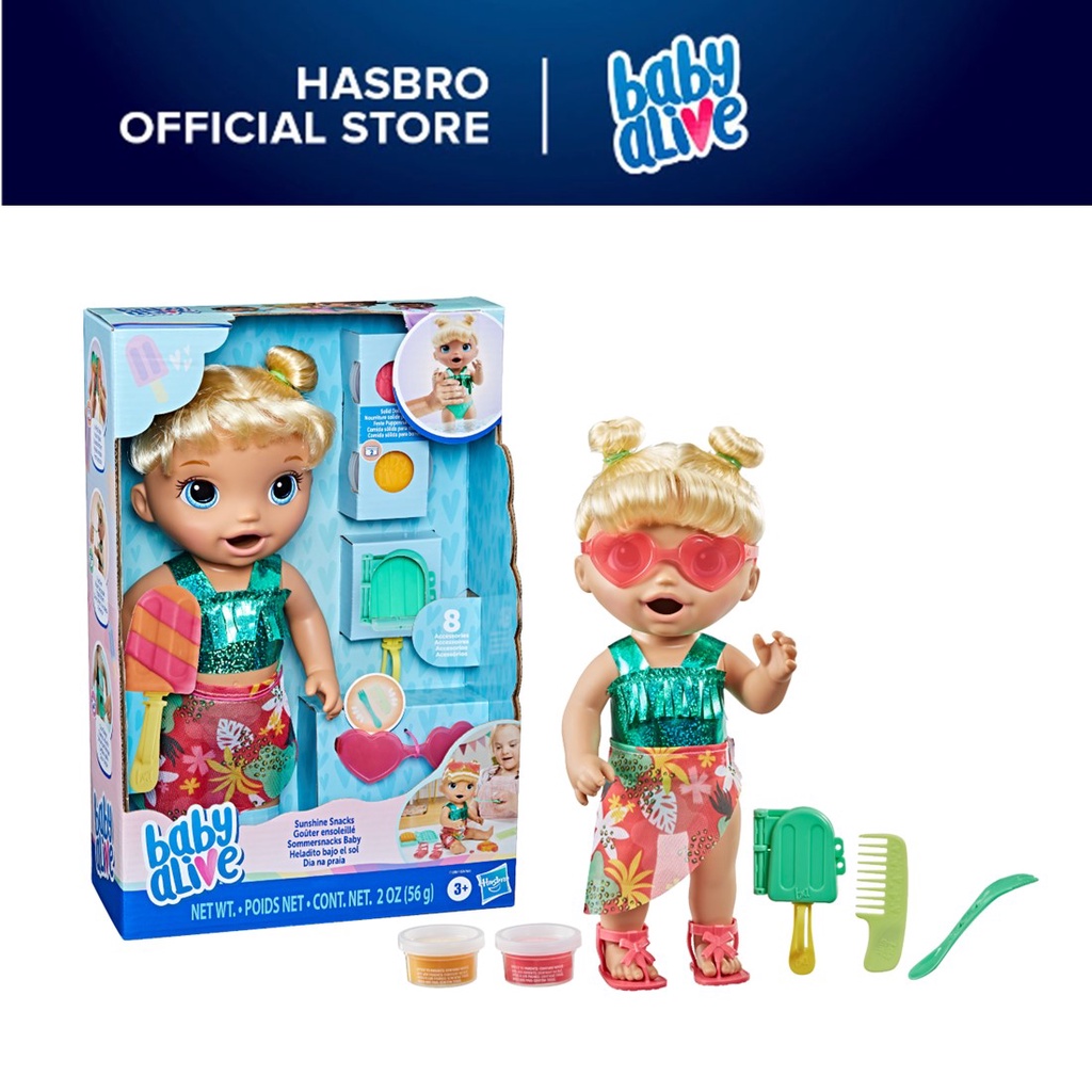 Baby Alive Sunshine Snacks Doll, Eats And "Poops," Waterplay Baby Doll ...