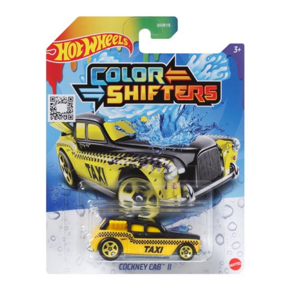 Hot Wheels Color Shifters Cockney Cab II Taxi Yellow Change Color