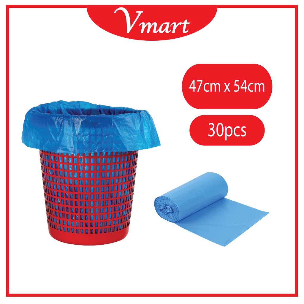 [19"x21" / 47cm x 54cm] Blue S Size Garbage Bag / Small Trash Bag