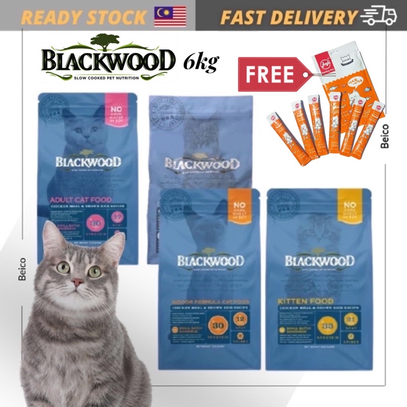 Blackwood Cat Food Original / Indoor / Kitten / Adult 6KG (Dry Food