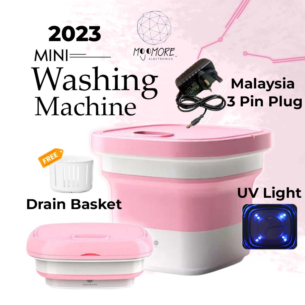2023 MOJOMORE Upgraded Mini Washing Machine UV Light [Mesin Basuh Mini, Portable, Foldable