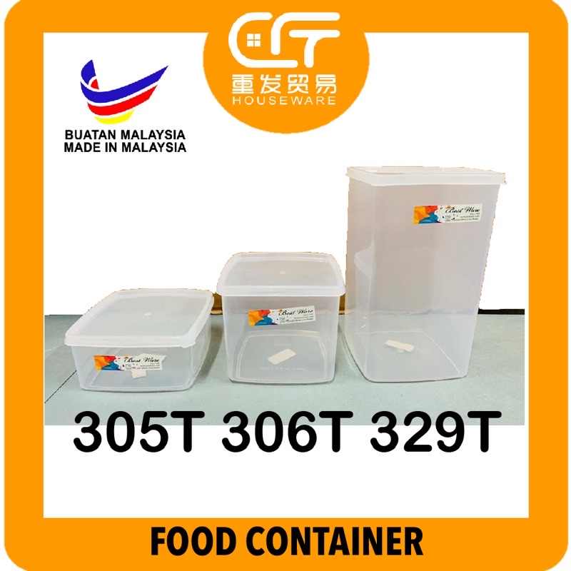 Bestware Transparent Rectangular Food Container Shopee Malaysia